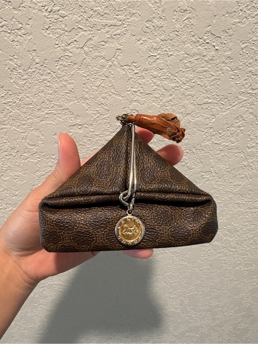 Celine Paris Macadam Horse
Carriage Triangle Coin Purse
